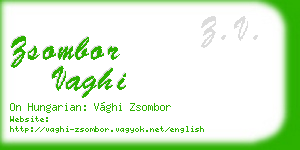 zsombor vaghi business card